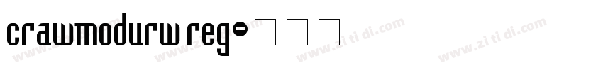 crawmodurw reg字体转换